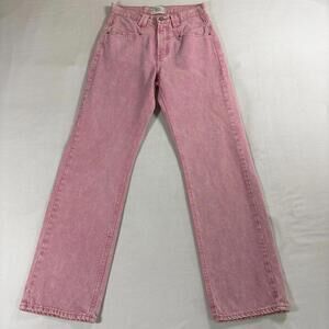 BDG Cowboy Jean Pink Tag 27 High Rise Straight Leg Vintage Wash Denim Fits 28x30